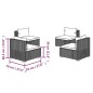 vidaXL Set de muebles de jardín 4 pzas y cojines ratán sintético negro