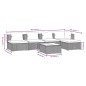 vidaXL Set de muebles de jardín 6 pzas y cojines ratán sintético negro vidaXL Set de muebles de jardín 6 pzas y cojines ratán sintético negro