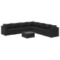 vidaXL Set de muebles de jardín 8 pzas y cojines ratán sintético negro vidaXL Set de muebles de jardín 8 pzas y cojines ratán sintético negro