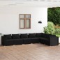 vidaXL Set de muebles de jardín 7 pzas y cojines ratán sintético negro vidaXL Set de muebles de jardín 7 pzas y cojines ratán sintético negro