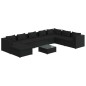 vidaXL Set de muebles de jardín 9 pzas y cojines ratán sintético negro vidaXL Set de muebles de jardín 9 pzas y cojines ratán sintético negro