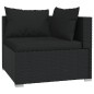 vidaXL Set muebles de jardín 11 pzas y cojines ratán sintético negro