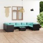vidaXL Set de muebles de jardín 10 pzas cojines ratán sintético negro vidaXL Set de muebles de jardín 10 pzas cojines ratán sintético negro