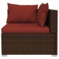 vidaXL Set muebles de jardín 13 pzas y cojines ratán sintético marrón vidaXL Set muebles de jardín 13 pzas y cojines ratán sintético marrón