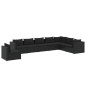 vidaXL Set de muebles de jardín 8 pzas y cojines ratán sintético negro vidaXL Set de muebles de jardín 8 pzas y cojines ratán sintético negro