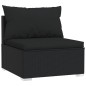 vidaXL Set muebles de jardín 11 pzas y cojines ratán sintético negro vidaXL Set muebles de jardín 11 pzas y cojines ratán sintético negro