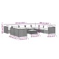 vidaXL Set muebles de jardín 11 pzas y cojines ratán sintético negro vidaXL Set muebles de jardín 11 pzas y cojines ratán sintético negro
