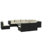 vidaXL Set de muebles de jardín 10 pzas cojines ratán sintético negro vidaXL Set de muebles de jardín 10 pzas cojines ratán sintético negro