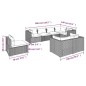 vidaXL Set de muebles de jardín 8 pzas y cojines ratán sintético negro