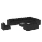 vidaXL Set de muebles de jardín 11 pzs y cojines ratán sintético negro vidaXL Set de muebles de jardín 11 pzs y cojines ratán sintético negro