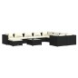 vidaXL Set de muebles de jardín 11 pzas cojines ratán sintético negro vidaXL Set de muebles de jardín 11 pzas cojines ratán sintético negro
