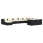 vidaXL Set de muebles de jardín 10 pzas cojines ratán sintético negro vidaXL Set de muebles de jardín 10 pzas cojines ratán sintético negro