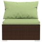 vidaXL Set muebles de jardín 13 pzas y cojines ratán sintético marrón vidaXL Set muebles de jardín 13 pzas y cojines ratán sintético marrón