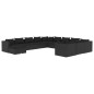 vidaXL Set de muebles de jardín 12 pzas cojines ratán sintético negro vidaXL Set de muebles de jardín 12 pzas cojines ratán sintético negro