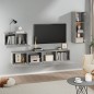 vidaXL Set de muebles de TV 4 pzas madera contrachapada gris hormigón vidaXL Set de muebles de TV 4 pzas madera contrachapada gris hormigón