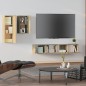 vidaXL Set de muebles para TV 4 pzas madera contrachapada roble Sonoma