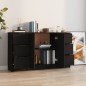 vidaXL Aparadores 3 piezas madera contrachapada negro vidaXL Aparadores 3 piezas madera contrachapada negro