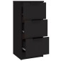 vidaXL Aparadores 3 piezas madera contrachapada negro vidaXL Aparadores 3 piezas madera contrachapada negro
