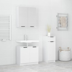 vidaXL Set de muebles de baño 3 piezas madera contrachapada blanco