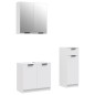 vidaXL Set de muebles de baño 3 piezas madera contrachapada blanco vidaXL Set de muebles de baño 3 piezas madera contrachapada blanco