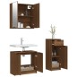 vidaXL Set de muebles de baño 3 pzas madera contrachapada roble marrón vidaXL Set de muebles de baño 3 pzas madera contrachapada roble marrón