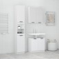 vidaXL Set de muebles baño 3 pzas madera contrachapada blanco brillo