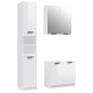 vidaXL Set de muebles baño 3 pzas madera contrachapada blanco brillo