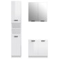 vidaXL Set de muebles baño 3 pzas madera contrachapada blanco brillo