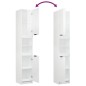 vidaXL Set de muebles baño 3 pzas madera contrachapada blanco brillo