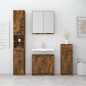vidaXL Set de muebles de baño 4 piezas madera contrachapada roble humo vidaXL Set de muebles de baño 4 piezas madera contrachapada roble humo