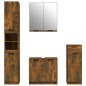 vidaXL Set de muebles de baño 4 piezas madera contrachapada roble humo vidaXL Set de muebles de baño 4 piezas madera contrachapada roble humo