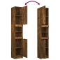 vidaXL Set de muebles de baño 4 piezas madera contrachapada roble humo vidaXL Set de muebles de baño 4 piezas madera contrachapada roble humo