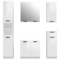 vidaXL Set muebles de baño 5 piezas madera contrachapada blanco brillo