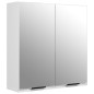 vidaXL Set muebles de baño 5 piezas madera contrachapada blanco brillo
