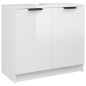 vidaXL Set muebles de baño 5 piezas madera contrachapada blanco brillo