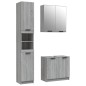 vidaXL Set de muebles de baño 3 pzas madera contrachapada gris sonoma vidaXL Set de muebles de baño 3 pzas madera contrachapada gris sonoma
