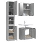 vidaXL Set de muebles de baño 3 pzas madera contrachapada gris sonoma vidaXL Set de muebles de baño 3 pzas madera contrachapada gris sonoma