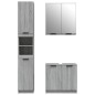 vidaXL Set de muebles de baño 3 pzas madera contrachapada gris sonoma vidaXL Set de muebles de baño 3 pzas madera contrachapada gris sonoma