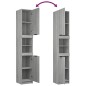 vidaXL Set de muebles de baño 3 pzas madera contrachapada gris sonoma vidaXL Set de muebles de baño 3 pzas madera contrachapada gris sonoma