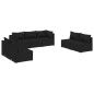 vidaXL Set de muebles de jardín 7 pzas y cojines ratán sintético negro vidaXL Set de muebles de jardín 7 pzas y cojines ratán sintético negro
