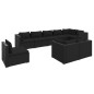 vidaXL Set de muebles de jardín 9 pzas y cojines ratán sintético negro vidaXL Set de muebles de jardín 9 pzas y cojines ratán sintético negro