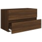 vidaXL Mueble de baño con lavabo madera contrachapada marrón roble vidaXL Mueble de baño con lavabo madera contrachapada marrón roble
