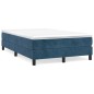 vidaXL Estructura de cama box spring terciopelo azul oscuro 120x200 cm