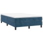 vidaXL Estructura de cama box spring terciopelo azul oscuro 120x200 cm