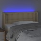 vidaXL Cabecero con LED de tela crema 93x16x78/88 cm vidaXL Cabecero con LED de tela crema 93x16x78/88 cm