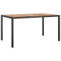 vidaXL Set de comedor de jardín 7 pzas y cojines ratán sintético negro