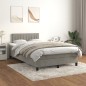 vidaXL Cama box spring con colchón terciopelo gris claro 120x200 cm vidaXL Cama box spring con colchón terciopelo gris claro 120x200 cm