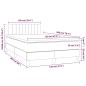 vidaXL Cama box spring con colchón terciopelo gris claro 120x200 cm vidaXL Cama box spring con colchón terciopelo gris claro 120x200 cm