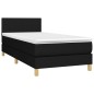 vidaXL Cama box spring con colchón tela negro 100x200 cm vidaXL Cama box spring con colchón tela negro 100x200 cm