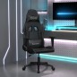 vidaXL Silla gaming cuero sintético negro vidaXL Silla gaming cuero sintético negro